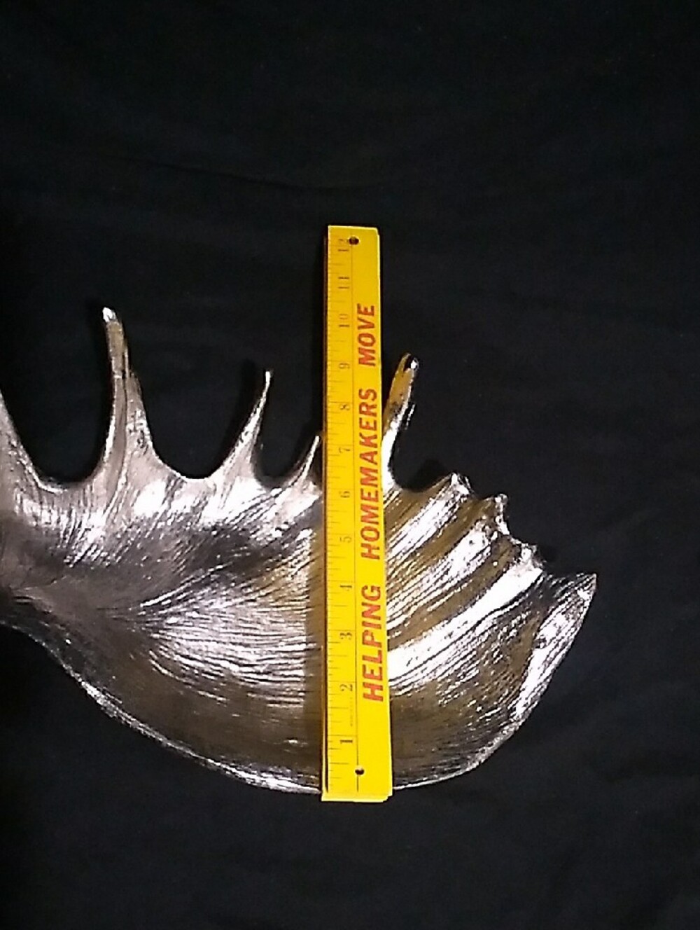 Threshold Silver-finished Cast Aluminum Moose Antler Decorative Bowl (B9) - Picture 7 of 11